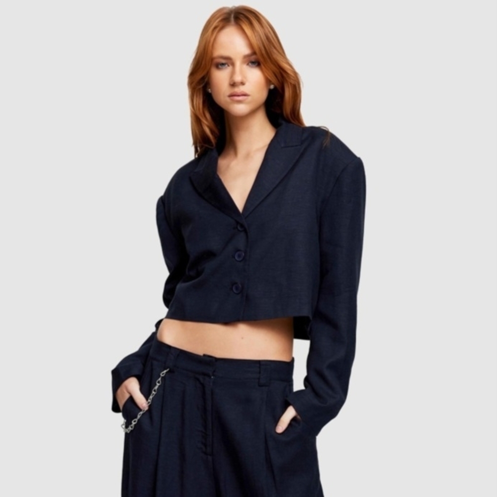 Lioness Granada Crop Jacket Black NWT XS